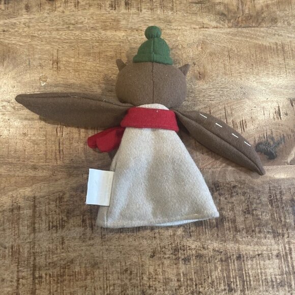 The Land Of Nod Puppet Show Puppets owl plush hand puppet scarf - Picture 5 of 7